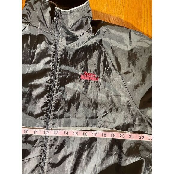 Sports Illustrated Men's XL Black Red Windbreaker Jacket Full Zip - Picture 3 of 8